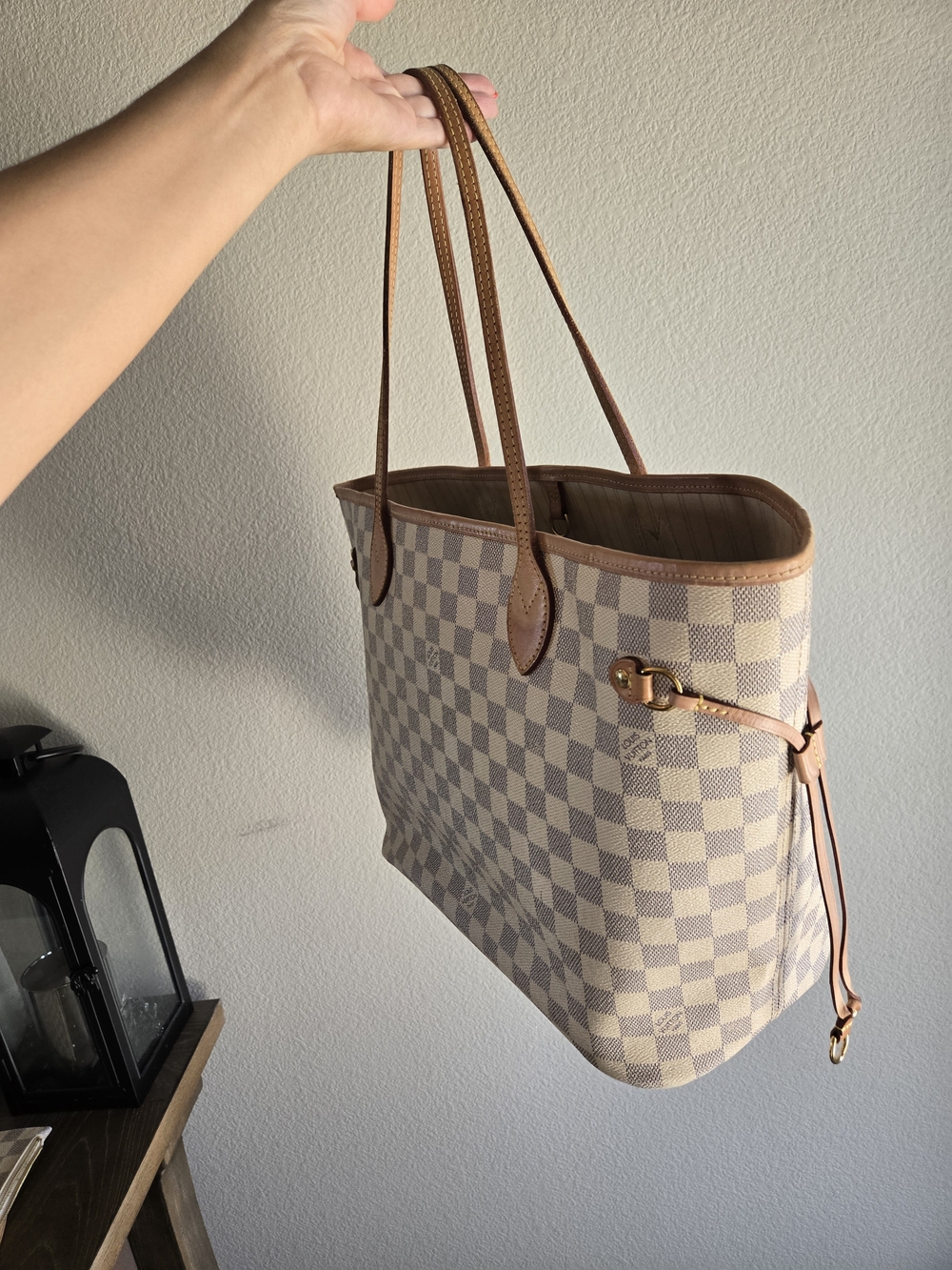 Authentic Louis Vuitton Damier Azur Neverfull MM - Picture 5 of 11
